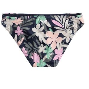 Roxy Girls size 16 NWOT multi-color floral and navy striped bikini bottom!